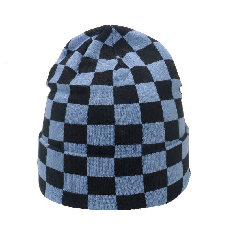 Comely Fashion - Wholesale Beanie - Women's - Checked Plaid Pattern Knitting Beanie Hat2