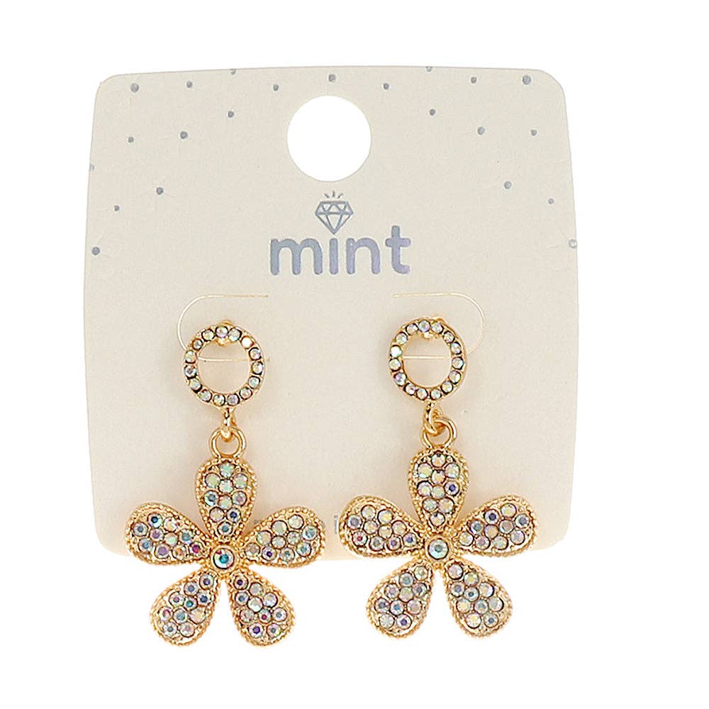 Atlas Fashion - Wholesale Dangle Earrings - Rhinestone Flower Earring0