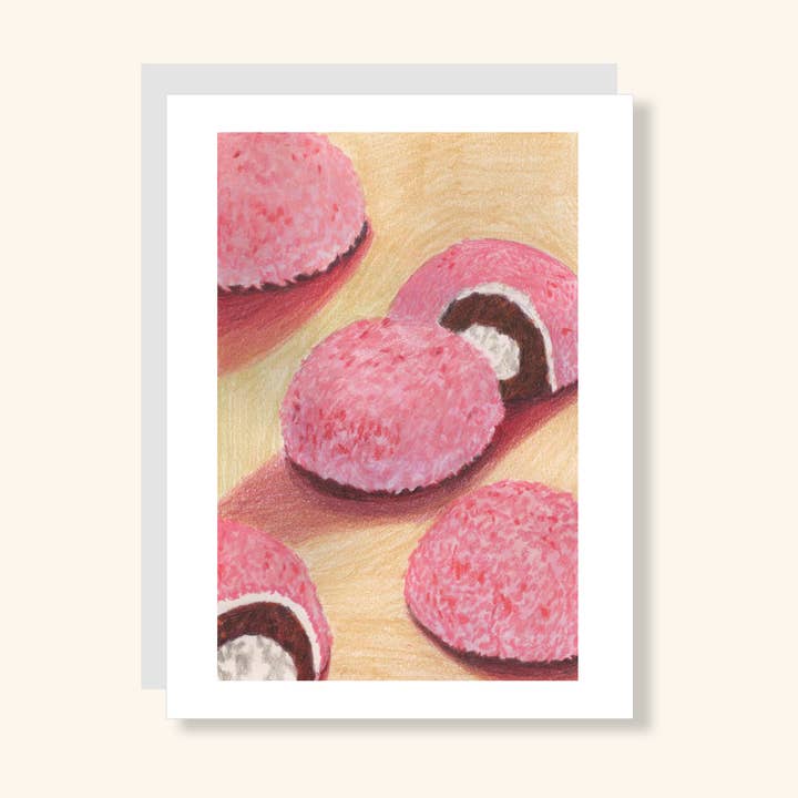 Snowballs Greeting Card for wholesale by Julia Wolinsky Art