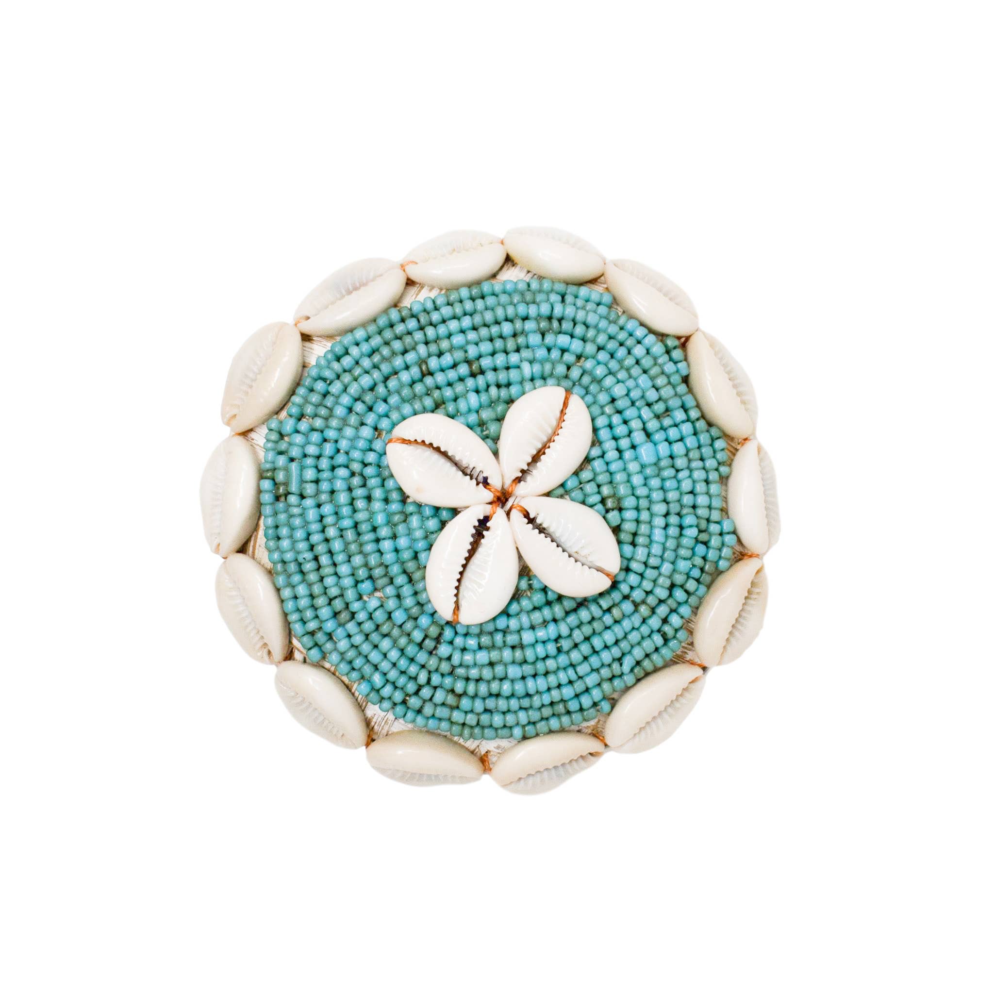 POPPY + SAGE – wholesale Decorative plate/dish/bowl – Gili Shell Bowl with Lid - Turquoise3