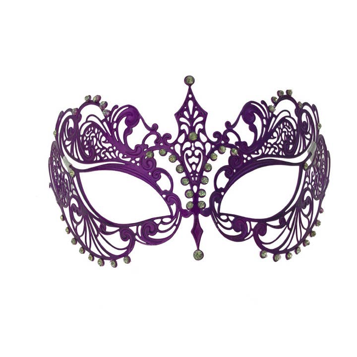 Paarse filigraan metalen masker voor wholesale door KBW Global Corp.