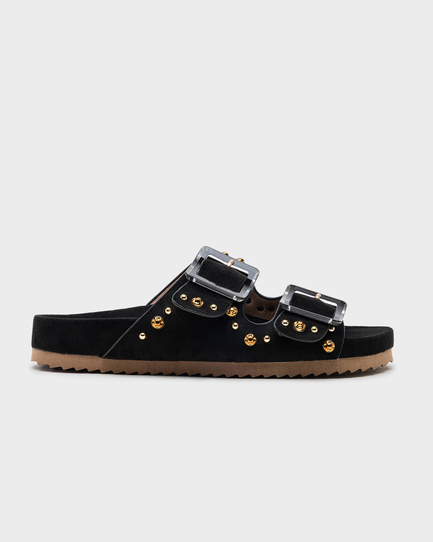 CEREZA - Wholesale Flats - Women's - Double-strap Sandals with Studs0