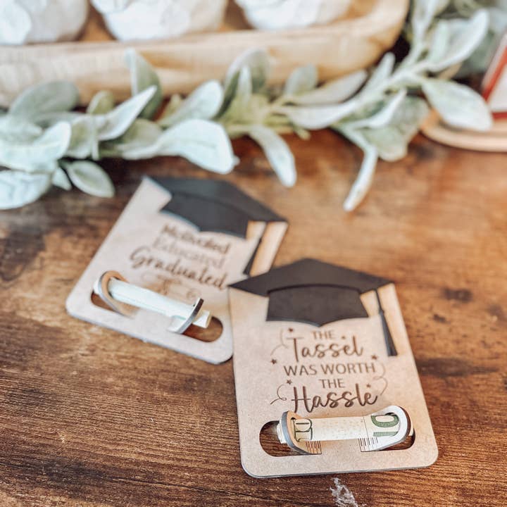 TwoByTwo Custom Creations LLC - Wholesale Graduation Card - Graduation gift- money holder-2025 grad