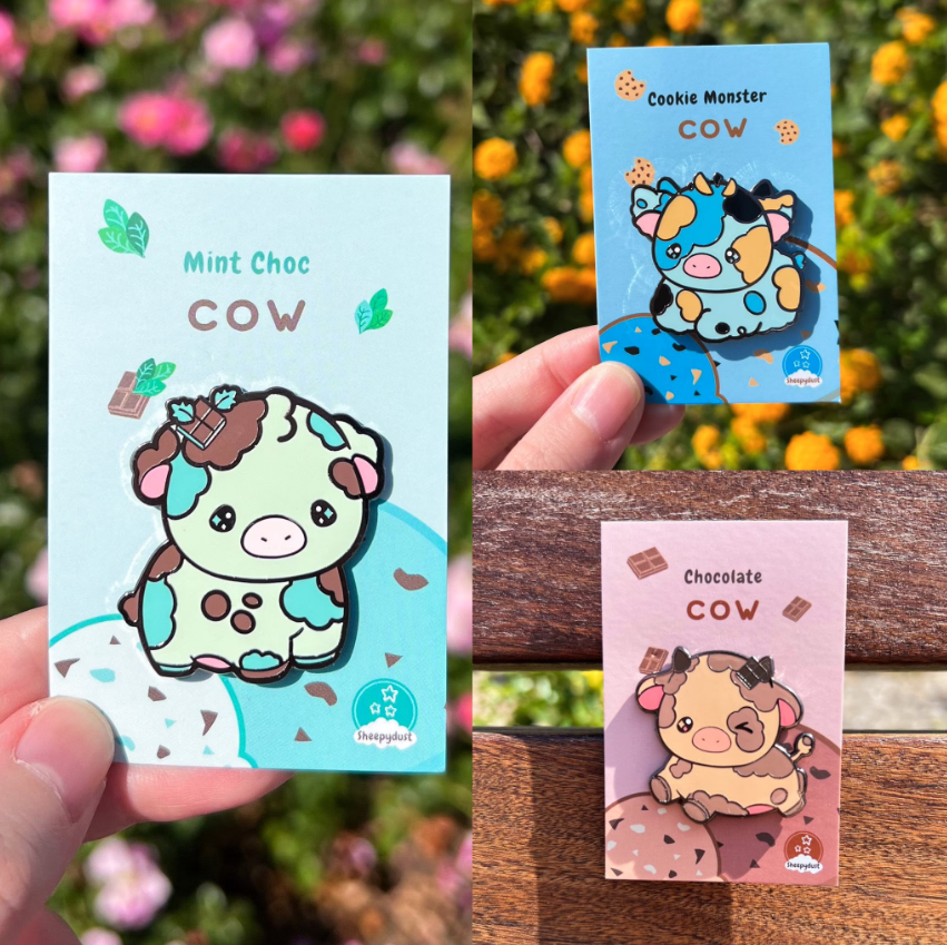 Sheepydust - Wholesale Lapel Pin/Button - Ice Cream Cow Mystery Pin Bag2