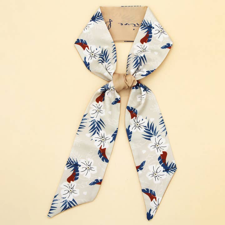 ACCITY - Wholesale Scarf - Women's - STRIPED PATTERN HAIRBAND HANDBAG RIBBON SCARF _CWASC0098