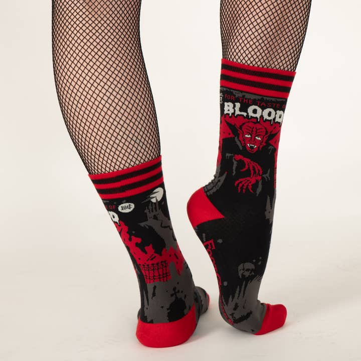 FootClothes LLC - Wholesale Socks - Unisex - Dracula's Bloodlust Crew Socks