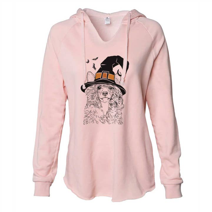 Witch Preston the Powderpuff Chinese Crested - Sweatshirt à capuche Cali Wave pour la vente par Inkopious