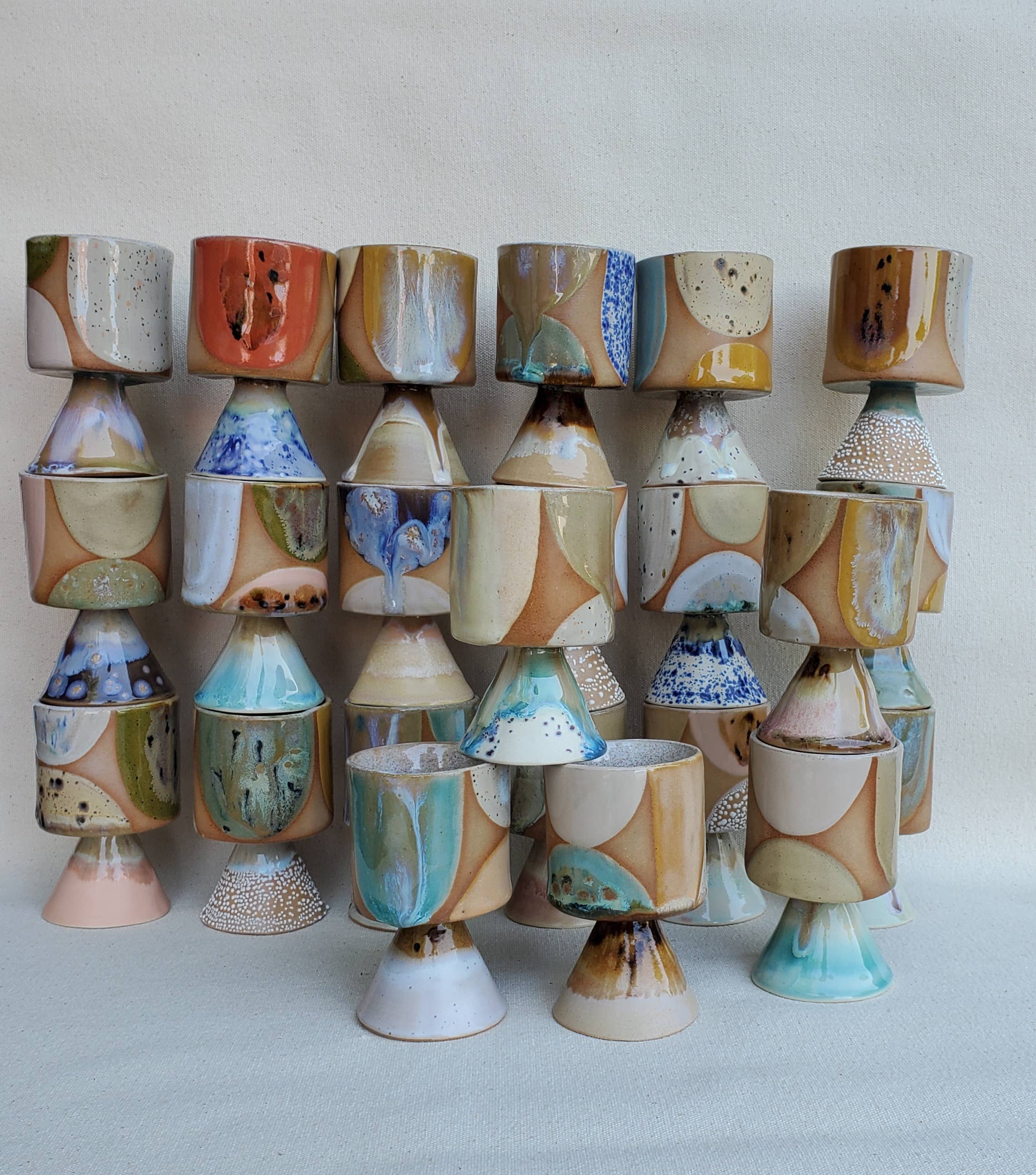 CURIOUS CLAY - Wholesale Cocktail/Liquor Glass - Cone Liquor Sipper1