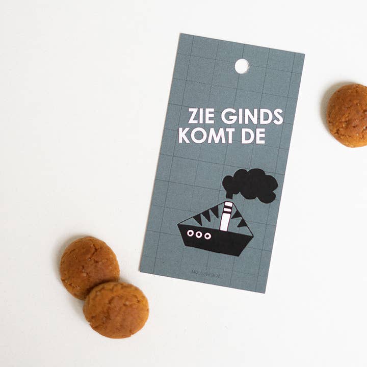 Étiquette cadeau - Zie Ginds Komt De Stoomboot pour la vente par MOODZ design