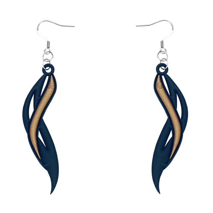 Swell Boucles d'Oreilles Blauw & Goud voor wholesale door Batucada
