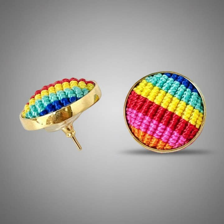 Macramé Colorido | Brincos Declaração em Ouro para o Verão por atacado de Colorful 4U