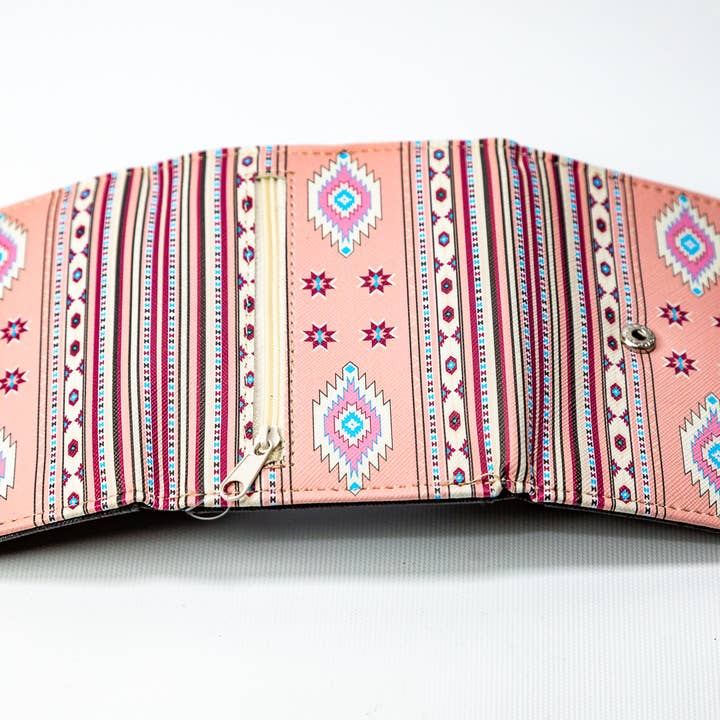 Flag Matrix Inc - Wholesale Wallet - Women's - Myka 5″ Tri-fold Native Wallet8