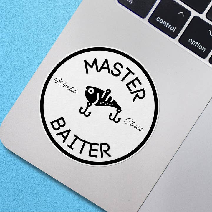 Sticker Bull - Wholesale Sticker - World Class Master Baiter Sticker, Swim Bait Sticker, Meme Sticker, Funny Waterproof Vinyl Sticker Decal for Laptop, Car, Hydroflask Sticker.3