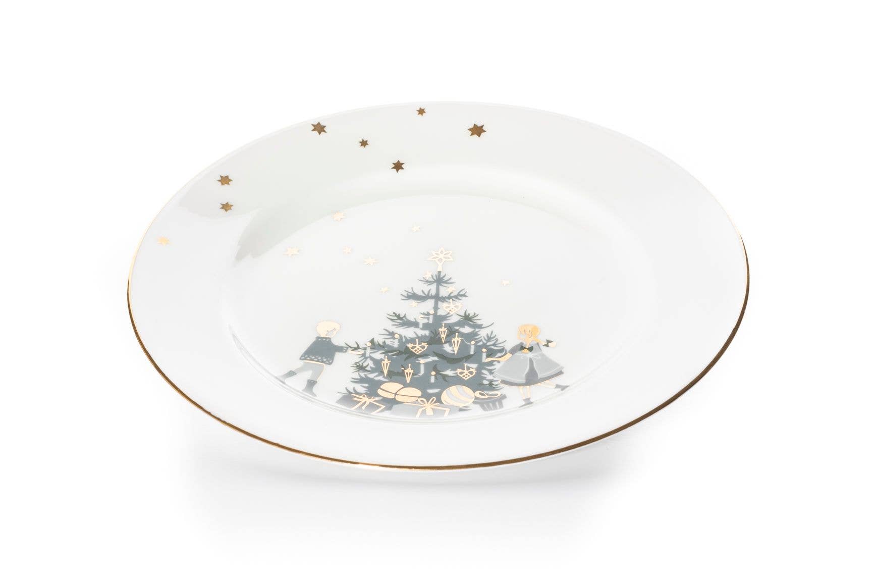 Jette Frölich Design - Wholesale Dinner Plate - Winter Stars, Plate with Christmas Tree, 21 Cm1