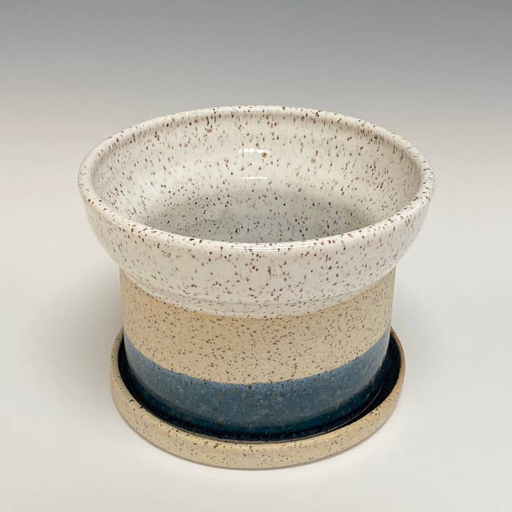 The Hive Ceramics – wholesale Kruka – Vit & blå fläckig växtkruka