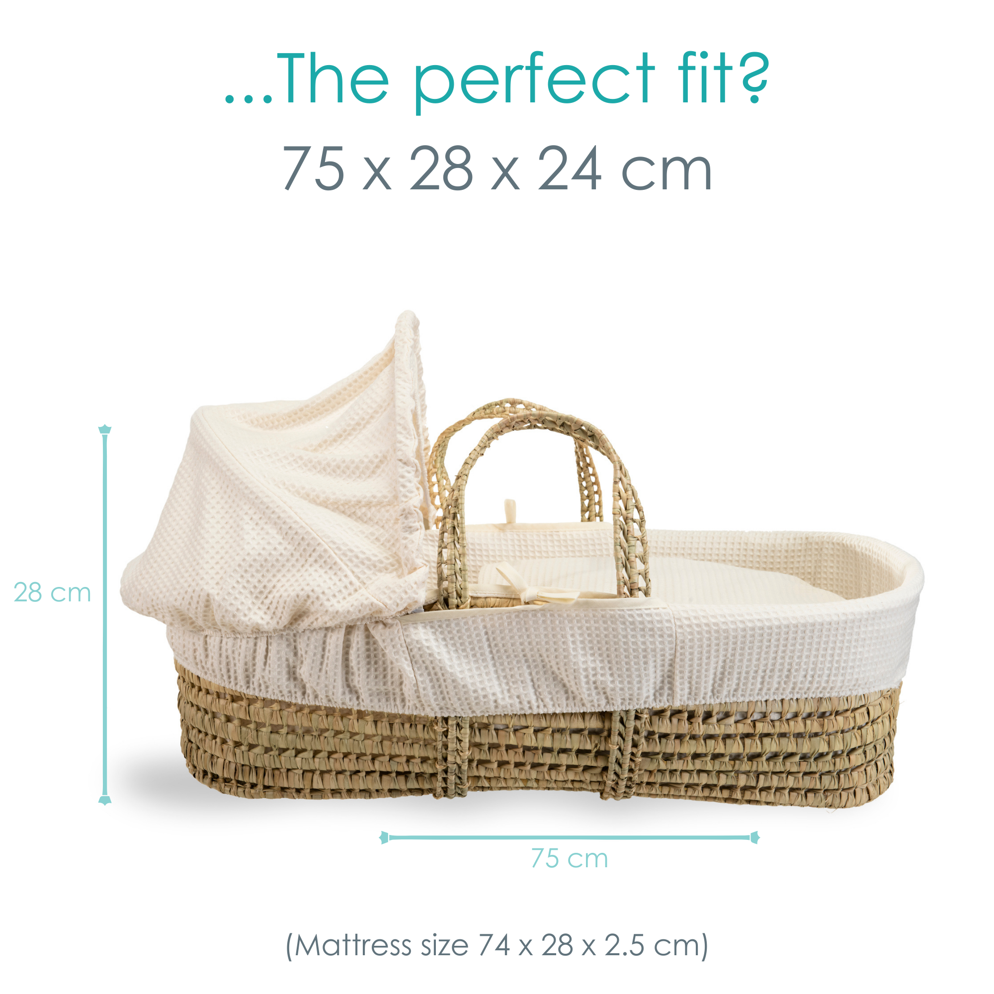 Clair De Lune - Wholesale Bassinet - Baby - Waffle Palm Moses Basket6
