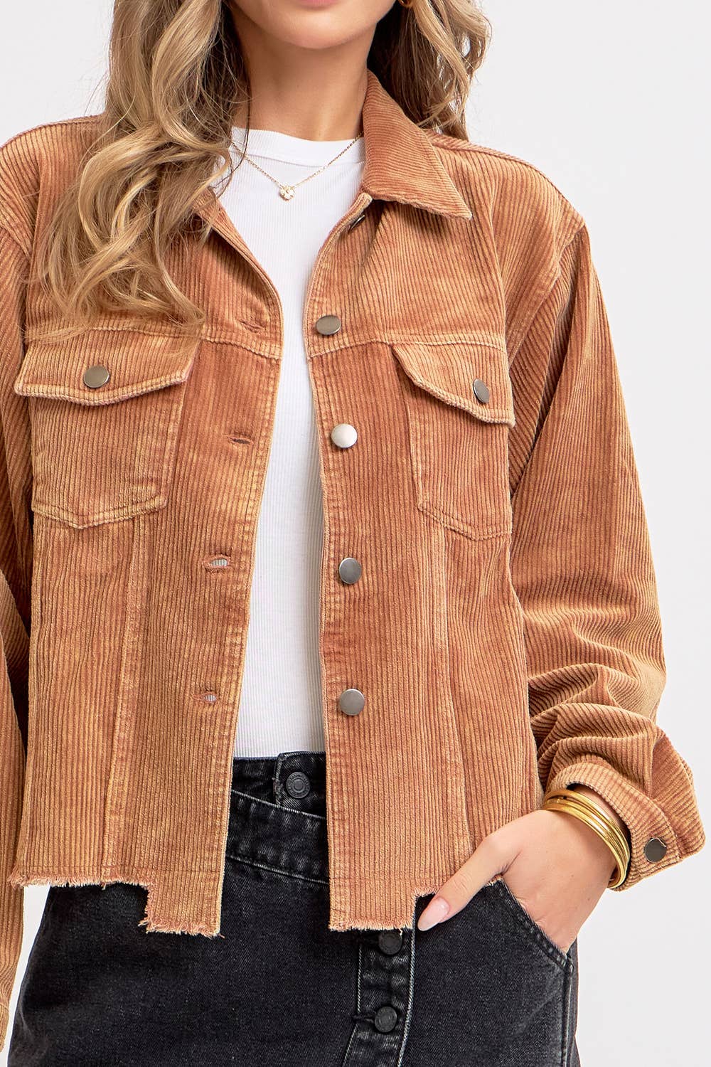 Sweet Lovely by Jen - Wholesale Shirt Jacket/Shacket - Women's - CORDUROY SHACKET WESTERN COMBINED14