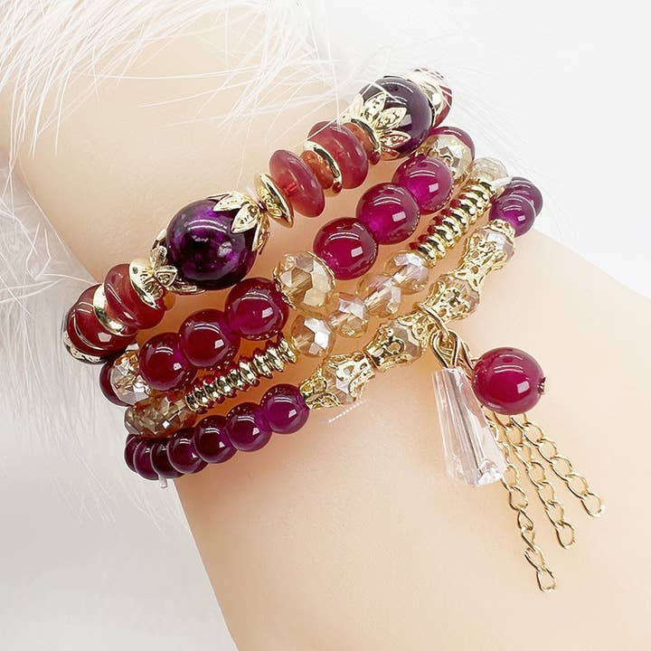 SALINA TRADING INC - Wholesale Beaded bracelet - Boho Women Fashion Creative Crystal Beaded Bracelet5