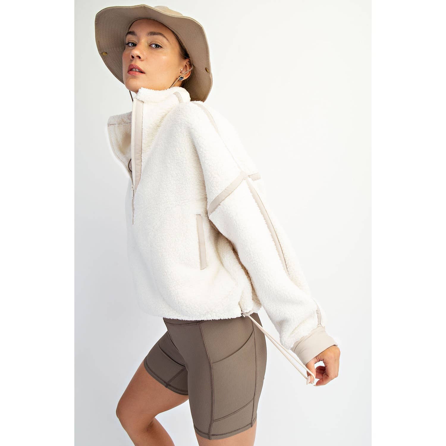 Rae Mode - Wholesale Jacket - Women's - SHERPA MOCK NECK QUARTER ZIP JACKET18