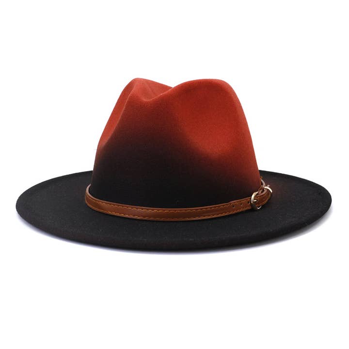 ACCITY - Wholesale Fedora - Women's - WOMEN WARM COLOR MATCHING BELT PANAMA HAT_CWAH0707