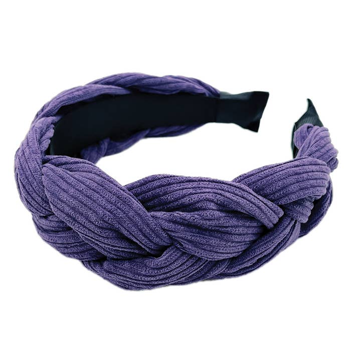 Fashion City - Wholesale Fashion Headband - Women's - Corduroy Braided Headband