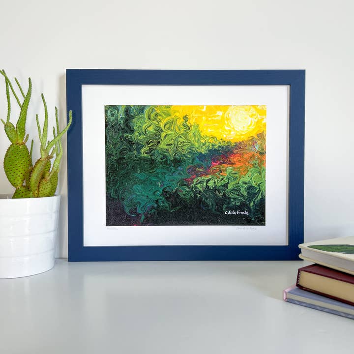 Amazon Nature Colorful Sunset print. Premium . Gift & decor for wholesale by Clara de la Fuente Artist