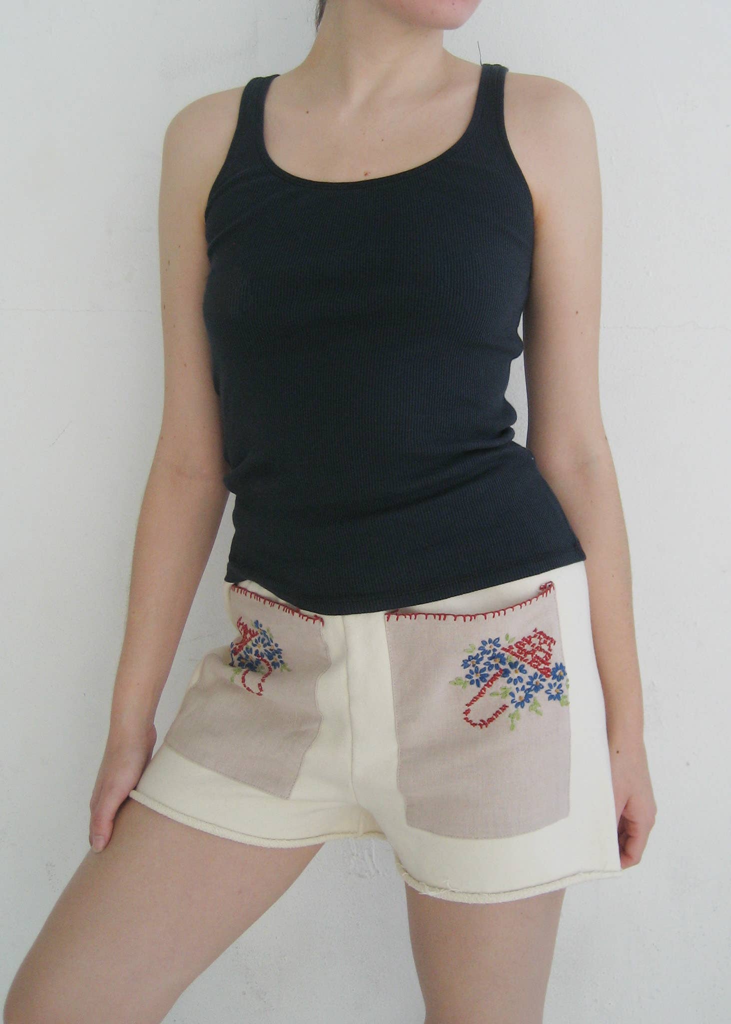 American Recycled Clothing - Wholesale Shorts - Women's - Sweat Short with Embroidered Front Pocket1