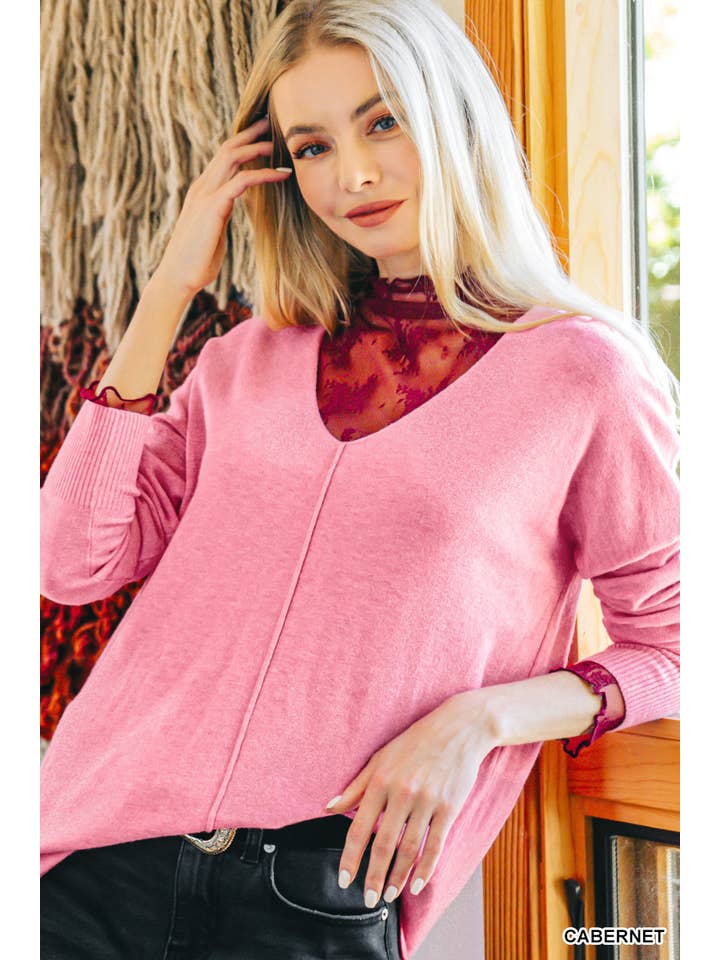 42POPS - Venta al por mayor Jersey corto de punto - Mujer - .Top de encaje transparente en capas Como se muestra3