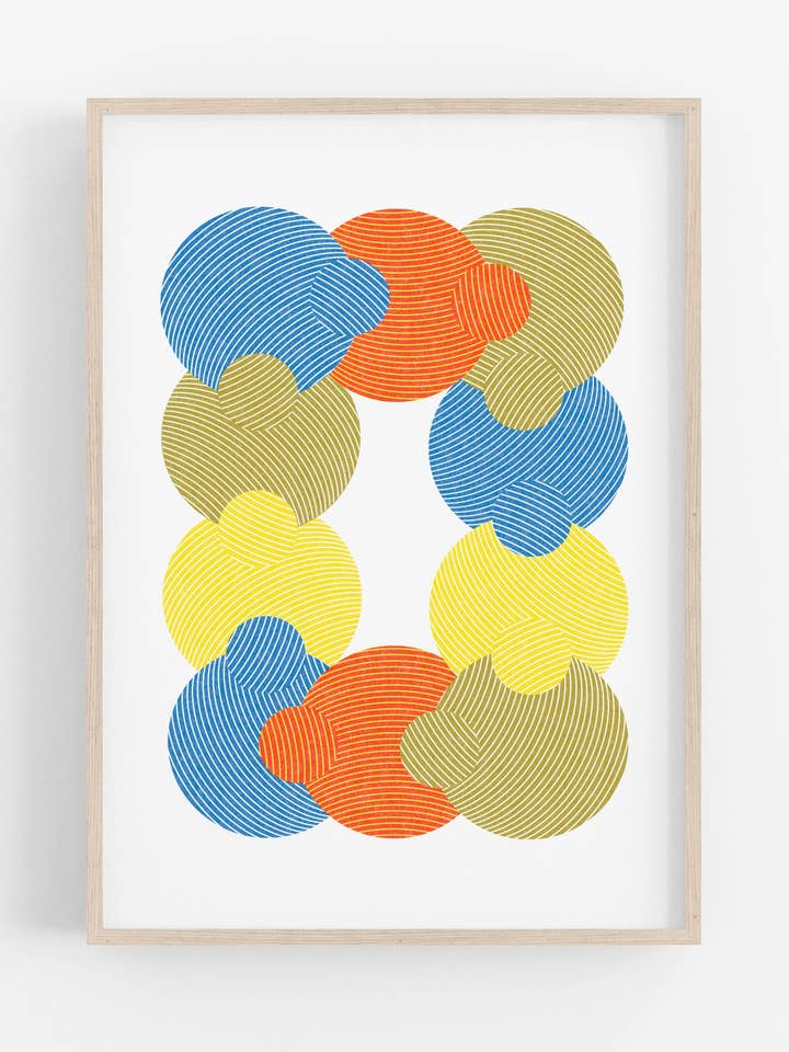 Planetas • Impresión Riso Moderna para venta al por mayor de Mezzaluna Studio