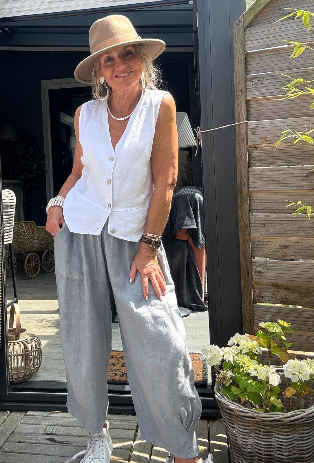 LINEN & COTTON HOUSE - Wholesale Pants - Women's - 3536 PLUS SIZE 100% LINEN1