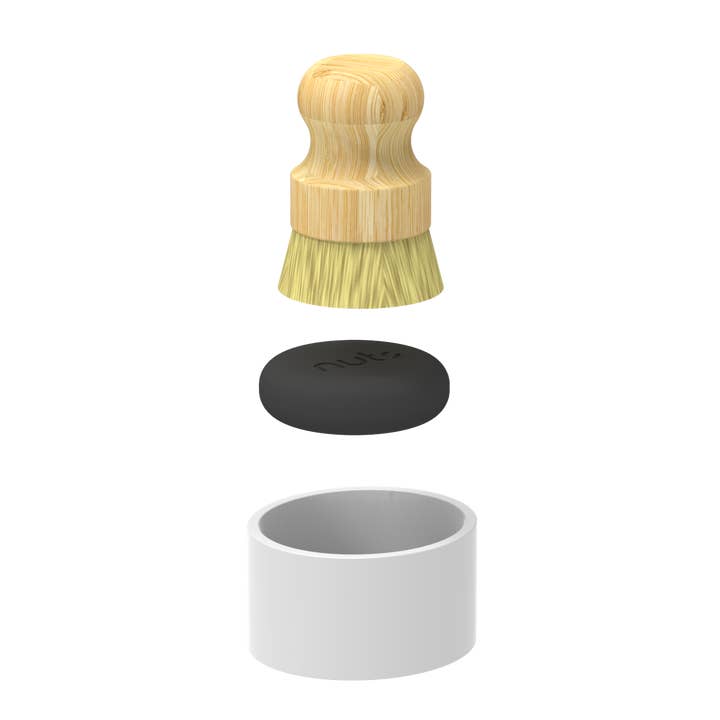 Eco-friendly dishwashing brush and soap with container for wholesale by NUTS Innovations