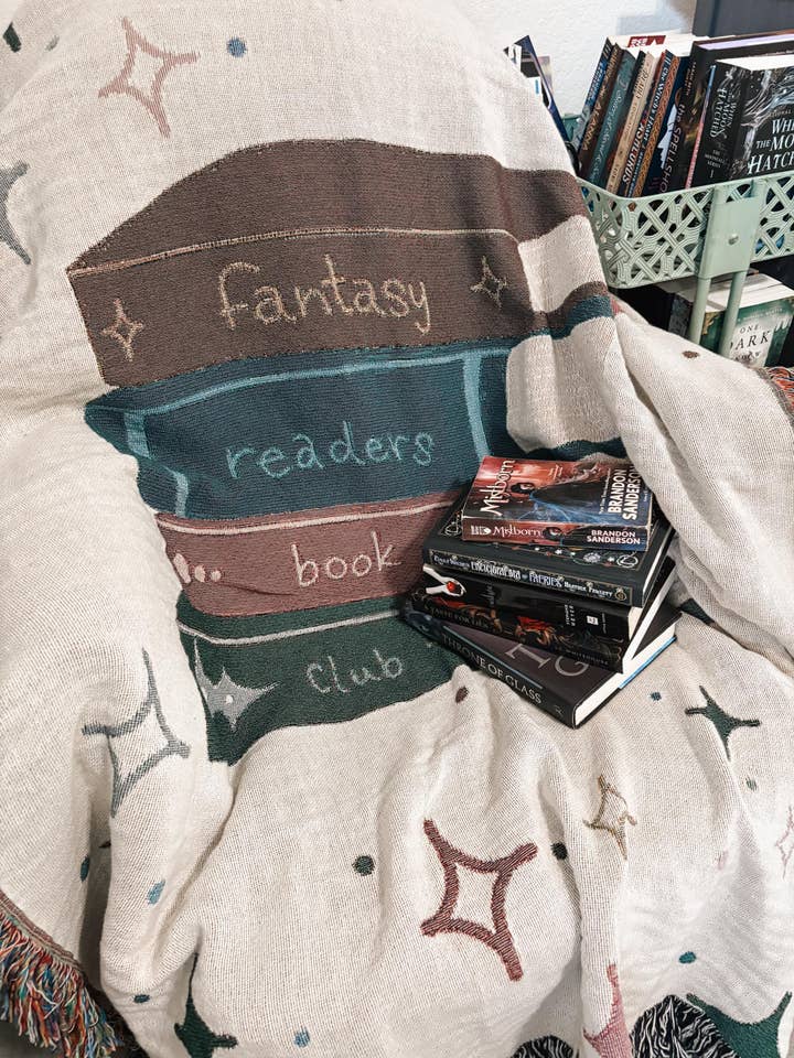 Vävd Fantasy Bokklubb Filt för wholesale av Live Inside Pages Shop