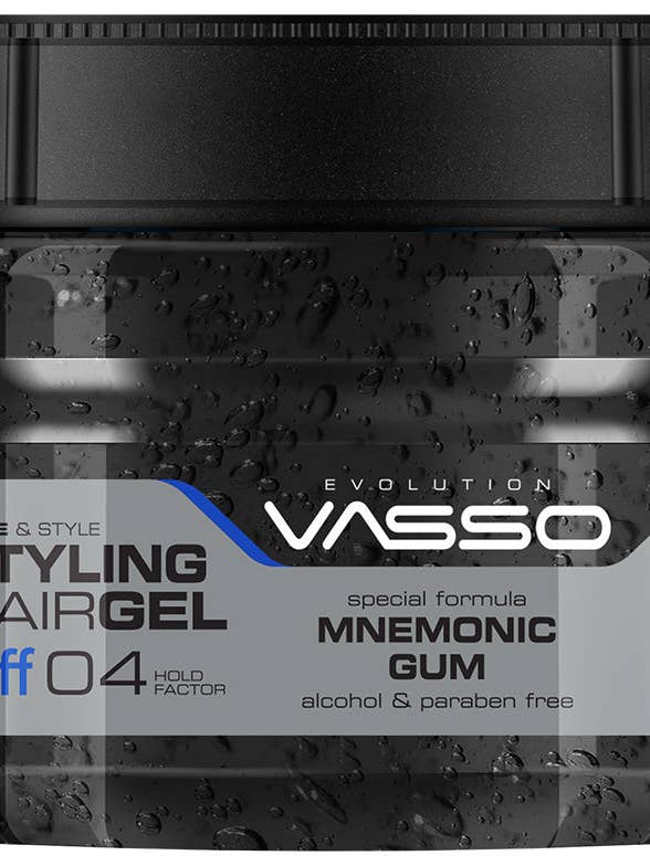 Vasso Mnemonic Styling Gum (Stiff) 500ml for wholesale by Evolution Vasso