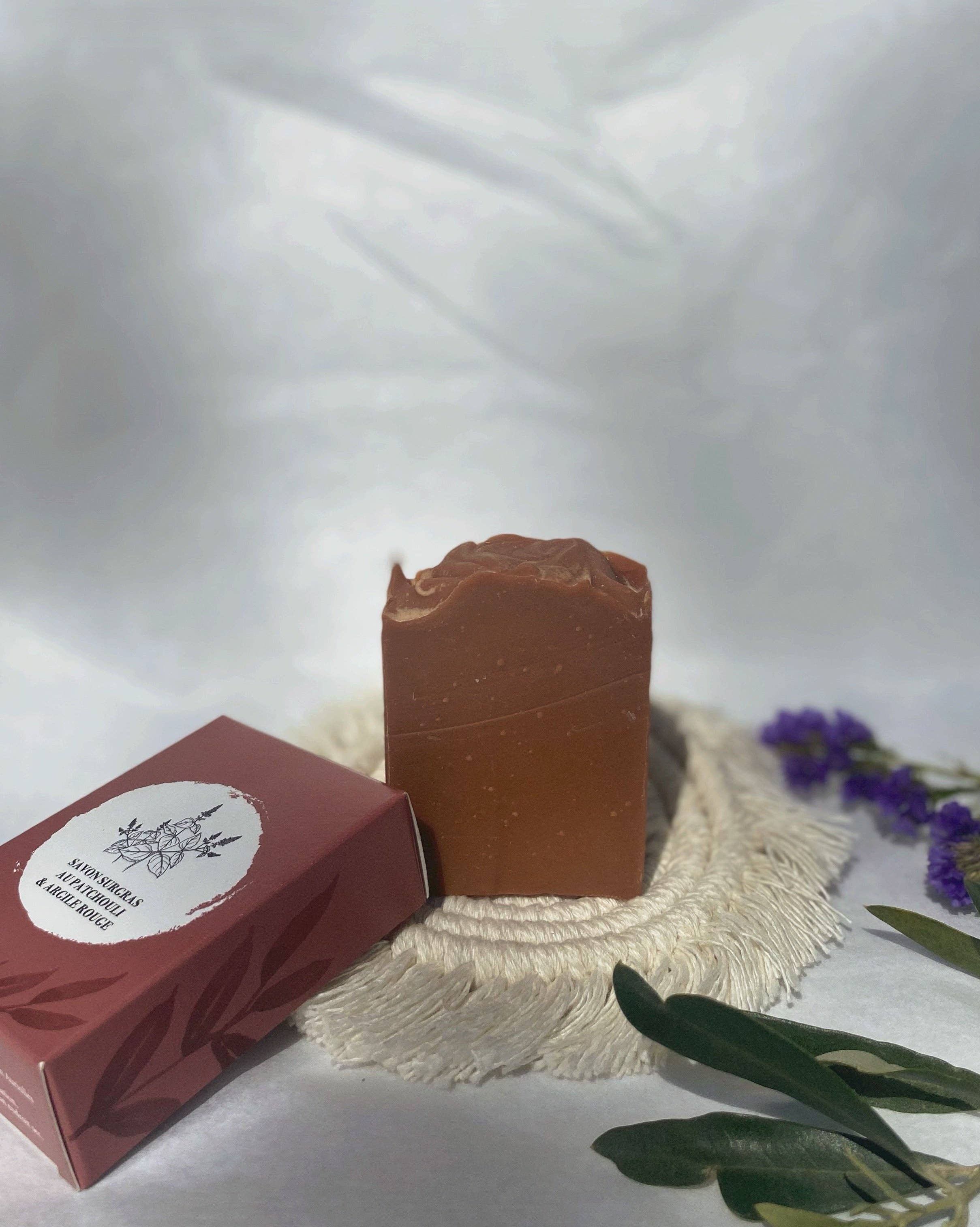 Le nom des fleurs - Wholesale Bar Soap - Surgras soap with patchouli & red clay3