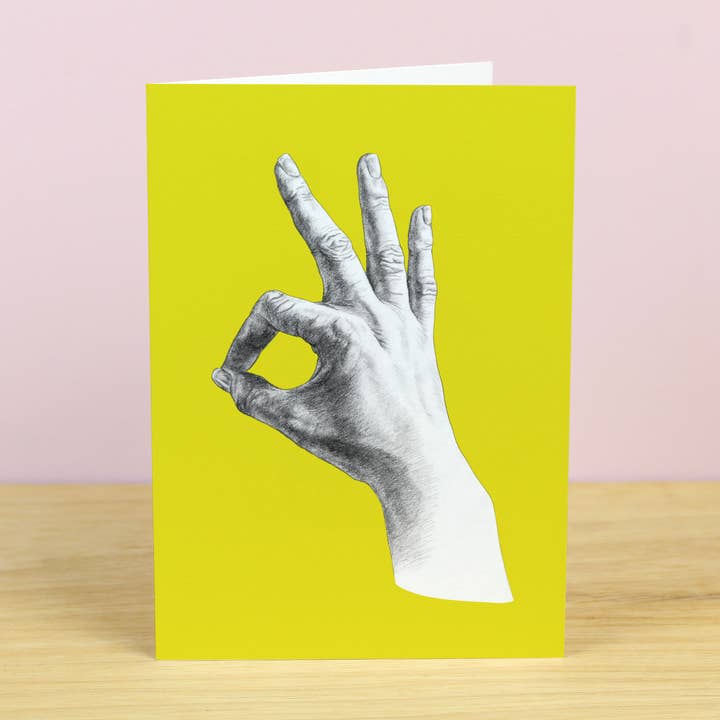 Okay Greetings Card for wholesale by Ink Bandit