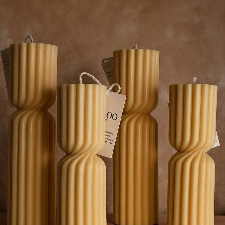 Agaboo Candle - Wholesale Pillar candle - Huge Twisted Ribbed Pillar Candle5