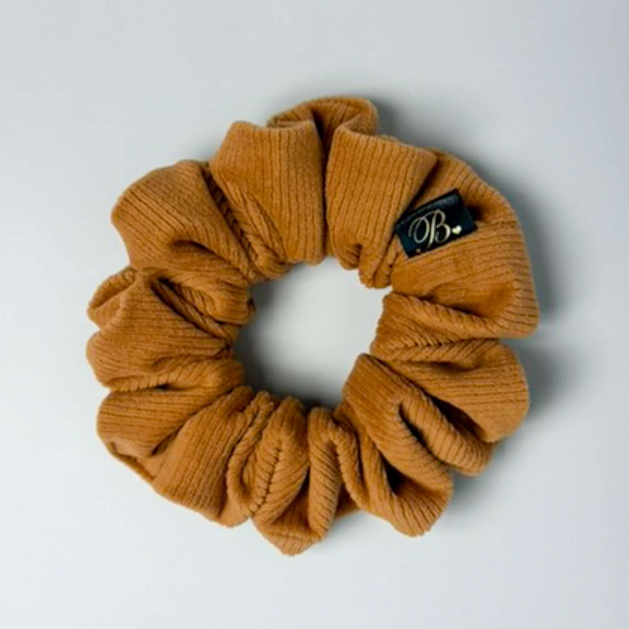 B. LUVV & CO. - Wholesale Scrunchie - Women's - Softest Ribbed Scrunchie in Caramel
