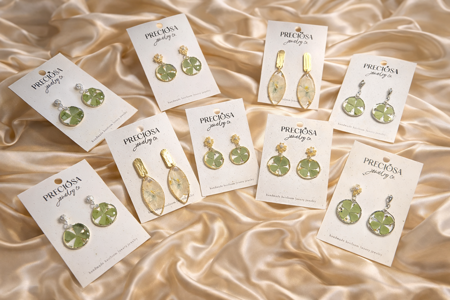 Preciosa Jewelry Co. - Wholesale Dangle Earrings - Lucky Clover Heirloom Drops2