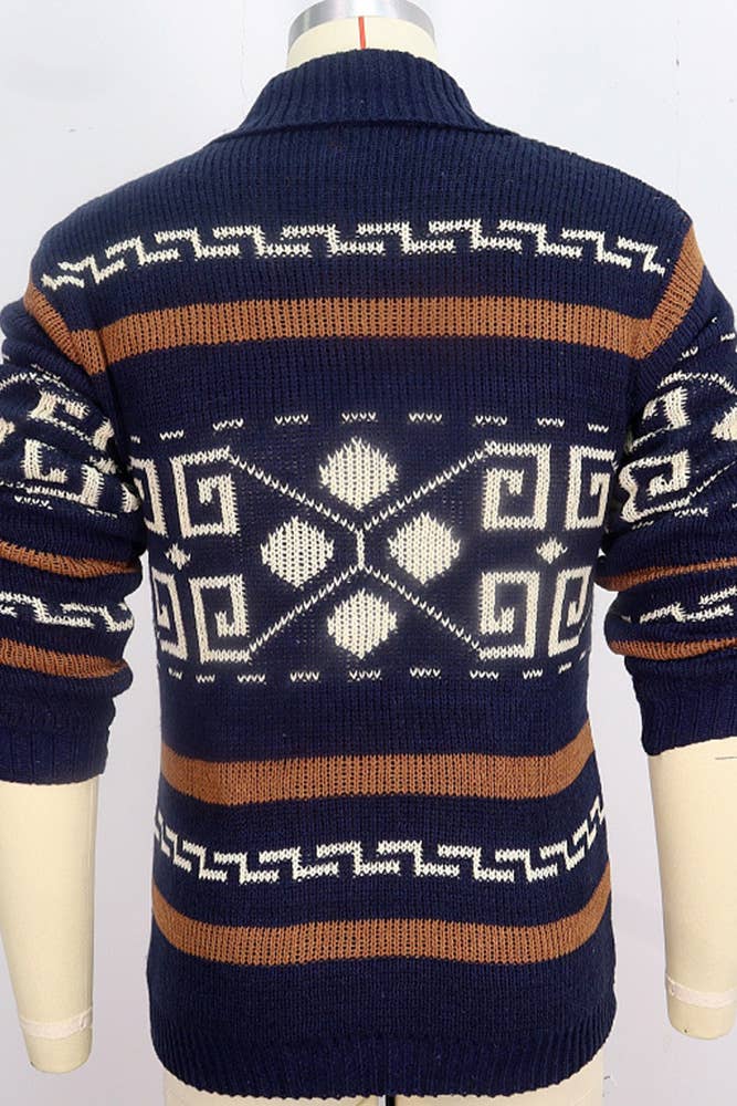 UNISHE – wholesale Cardigan – Men's – Men's Jacquard Knitting Cardigan ZK22408