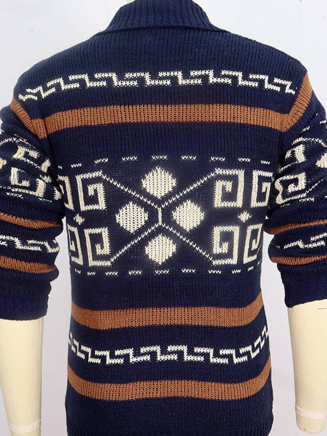 UNISHE – wholesale Cardigan – Men's – Men's Jacquard Knitting Cardigan ZK22408