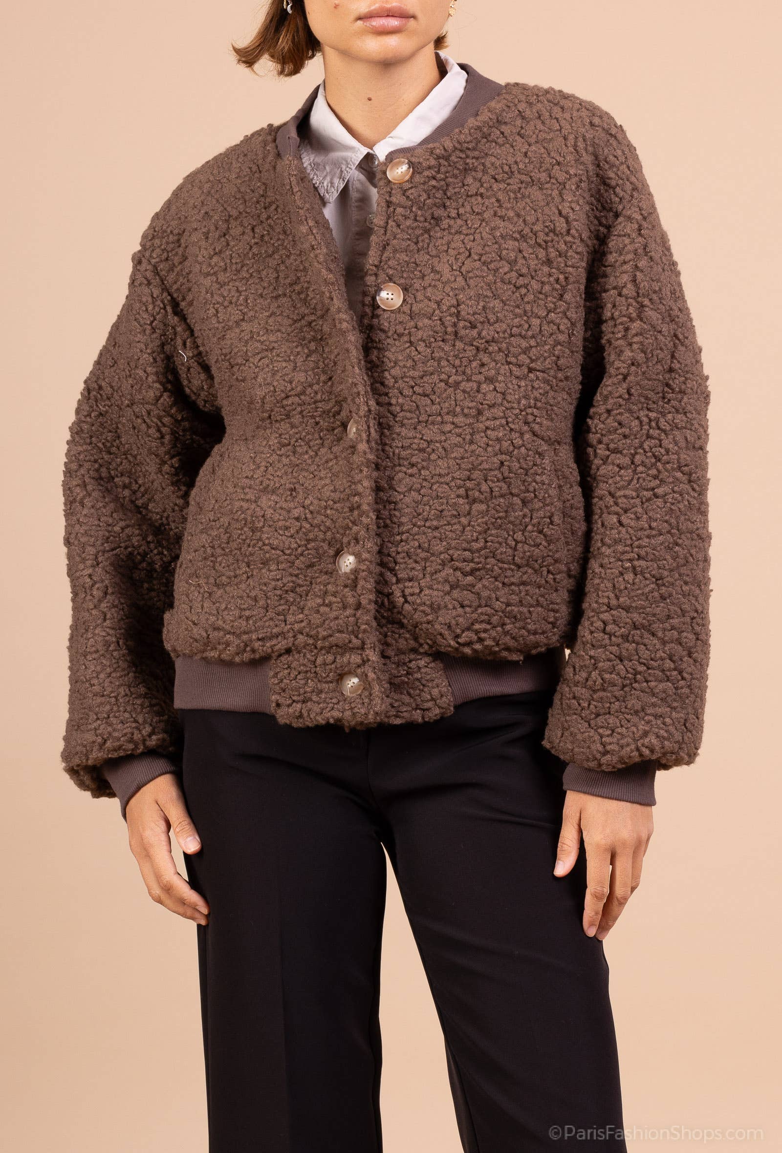Pépouz' Paris - Wholesale Bomberjack - Dames - Oversized bomberjack in boucle PV252812
