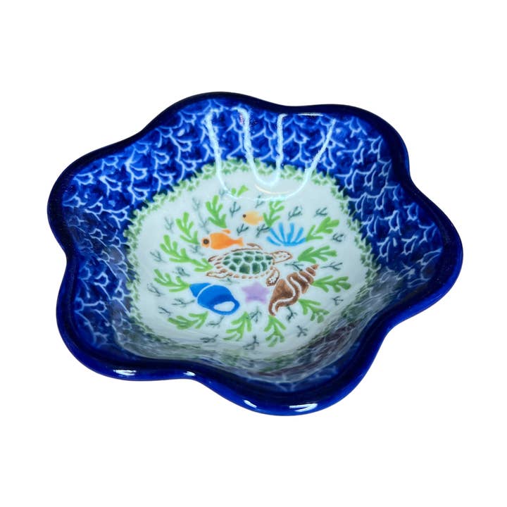 Cuenco para flores de cerámica polaca Sealife para venta al por mayor de Lidia's Polish Pottery, Inc.
