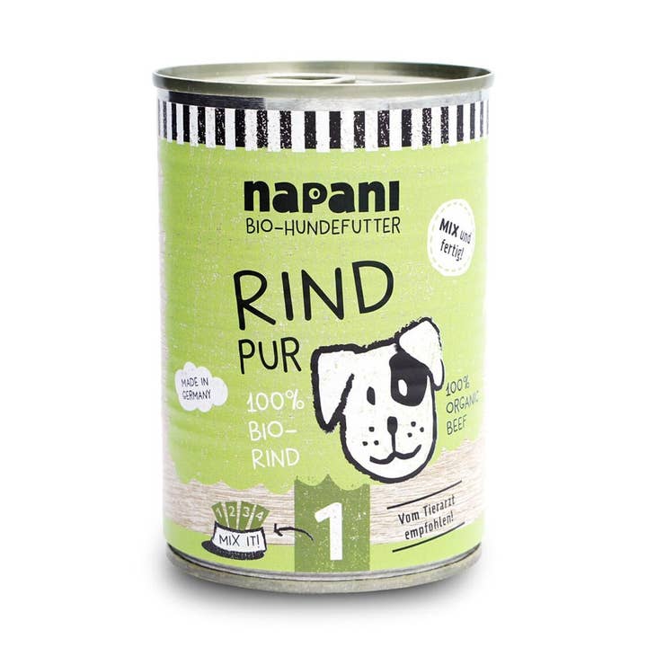 nourriture biologique en conserve pour chiens, pur bœuf, 400g pour la vente par napani GmbH & Co. KG