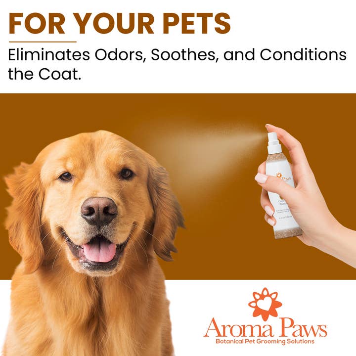 Aroma Paws - Venta al por mayor Spray para mascotas - Perros - Spray para abrigo de perro, 4,5 oz, papaya de coco1