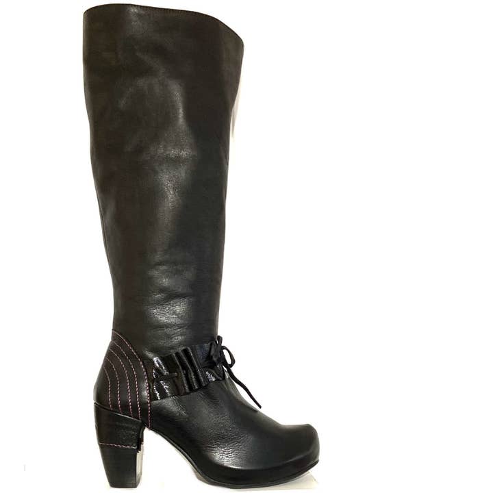 Paprika - Black long leg boot - Last Pair 39 for wholesale by Chanii B