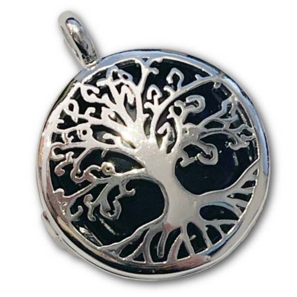 Black Agate Tree of Life Locket for wholesale by Crystal Magick Wholesale Ltd