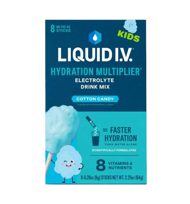L&F Universal Goods - Wholesale Oral Supplement/Vitamin - LIQUID IV HYDRATION KIDS STICKS 8CT BLUE COTTON CANDY0