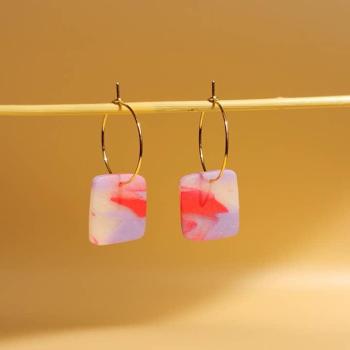 Santøclay Handmade - Wholesale Hoop Earrings - Bunte Creolen – Handgefertigt & 18K vergoldet6