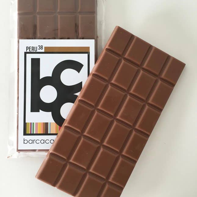 Barra de Chocolate Negro Criollo 38% Peru por atacado de barcacaochocolat