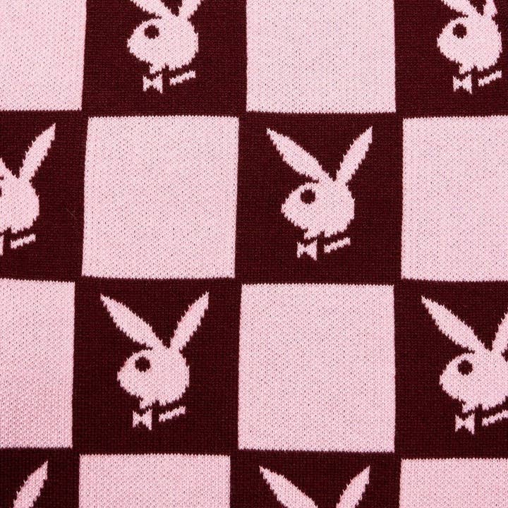 Burgundy Women's Knit Checkerboard Vest for wholesale on Faire2